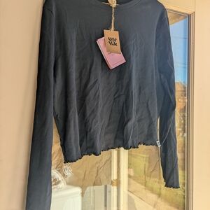 Lucy & Yak Hansel Black Long Sleeve Top